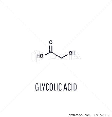 Structural chemical formula of glycolic acid... - Stock Illustration ...