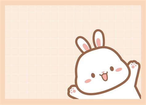 Premium Vector | Cute rabbit wallpaper chibi style vector pastel colour