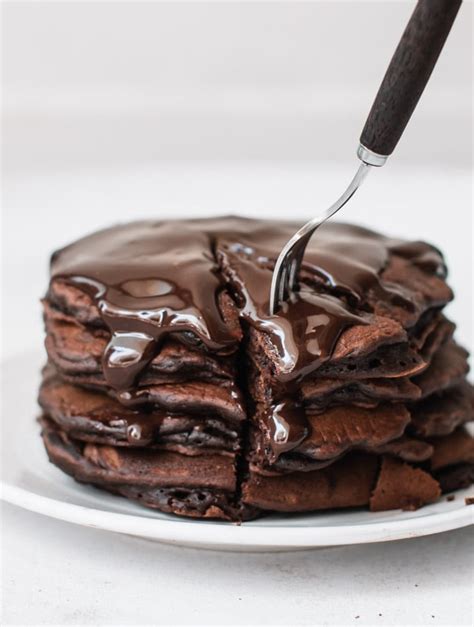 The Most Amazing Chocolate Pancakes - Pretty. Simple. Sweet.