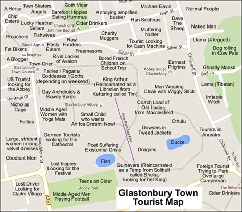 Glastonbury Town Map - Normal For Glastonbury