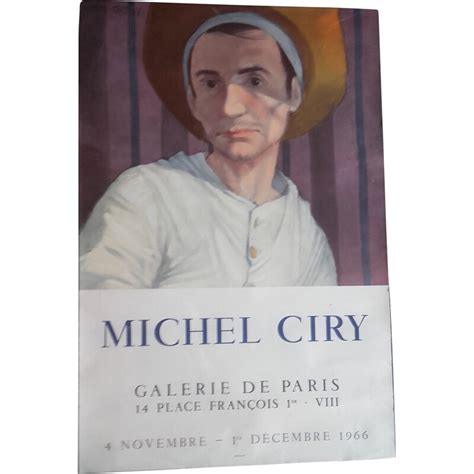 Vintage Michel Ciry exhibition poster - 1966