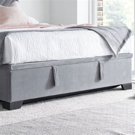 Watson Grey Fabric Ottoman Bed Frame | Happy Beds