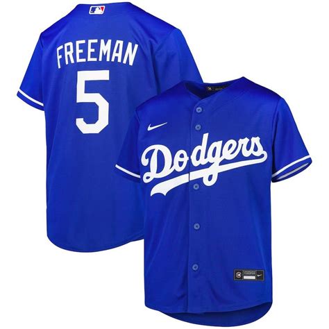 Youth Los Angeles Dodgers Freddie Freeman Royal Blue Alternate Jersey