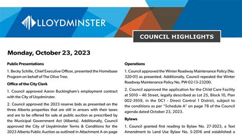 Lloydminster City Council Highlights | CKSA TV