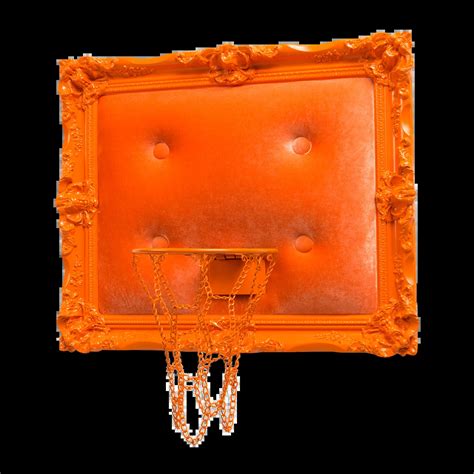 Orange Velvet Custom Mini Indoor Basketball Hoop