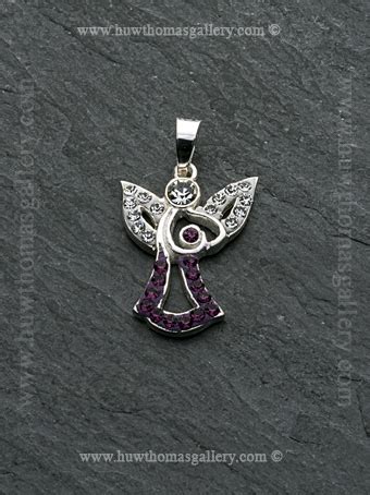 Silver Angel Pendant / Necklace - Huw Thomas Gallery