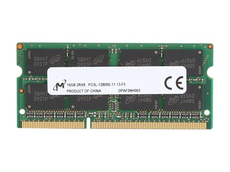 Crucial 16GB 204-Pin DDR3 SO-DIMM DDR3L 1600 (PC3L 12800) Laptop Memory ...