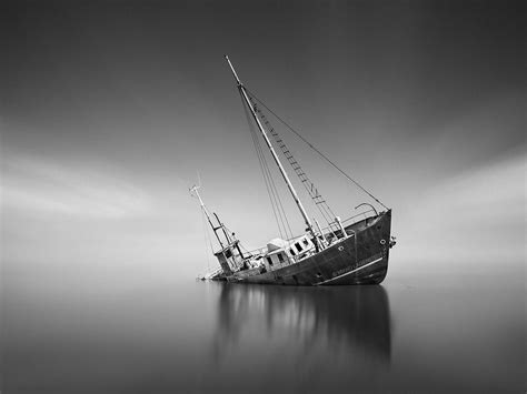 Black and white sinking ship | Breathtaking photography, Black and white landscape, Surrealism ...