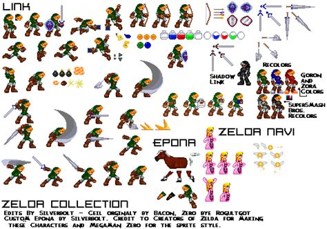 Custom / Edited - The Legend of Zelda Customs - Link (Mega Man Zero Style) - The Spriters Resource