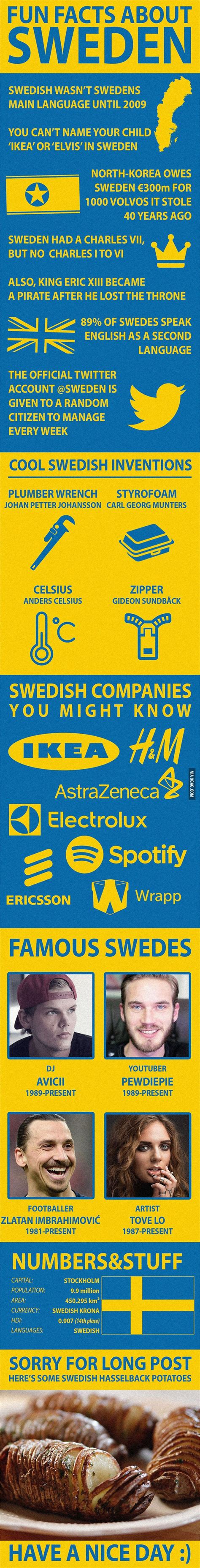 Fun Facts about Sweden - Funny | Facts about sweden, Fun facts about ...