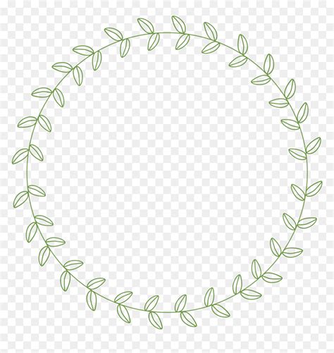 Vine Frame Clipart Banner Library Library Circle Leaf - Transparent ...