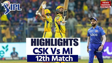 Mi Vs Csk Ipl Wankhede Stadium Mumbai Pitch Report Team Records | Hot ...