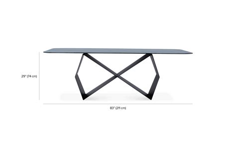Karl, Hammered Glass Top Dining Table | Maison Corbeil