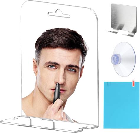 Amazon.com - demaxiyad Shave Fogless Mirror | Acrylic Shower Shave Mirror - Bathroom Shower ...
