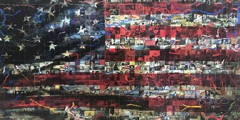 an american flag made up of many different pictures