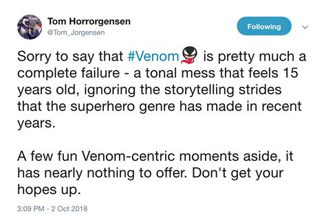 Venom: First Reactions Twitter Roundup | Fly FM