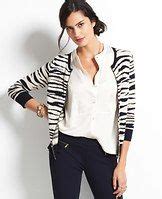Petite Zebra Print Zip Front Cardigan - We love the intrigue of a bold animal print, especially ...