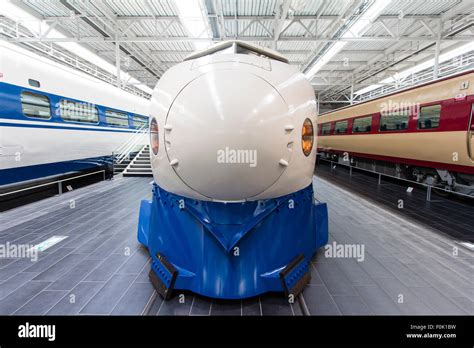 Interior of the Shinkansen Museum at the Railway Park in Nagoya. The ...