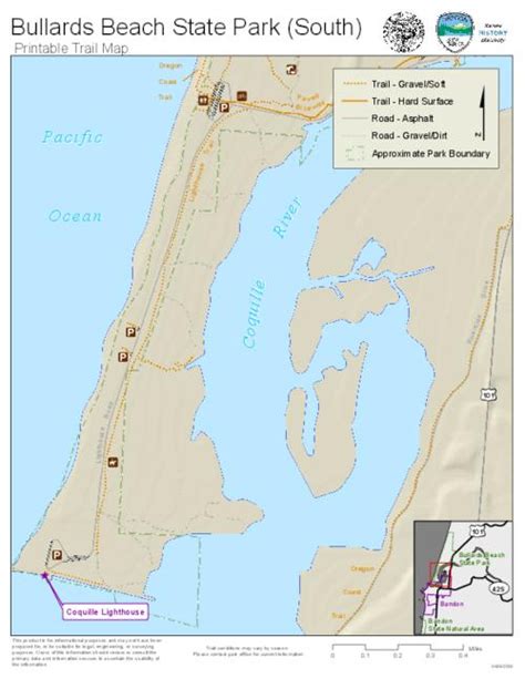 Bullards Beach State Park (south) printable trail map in 2022 | State parks, Park south, Oregon ...