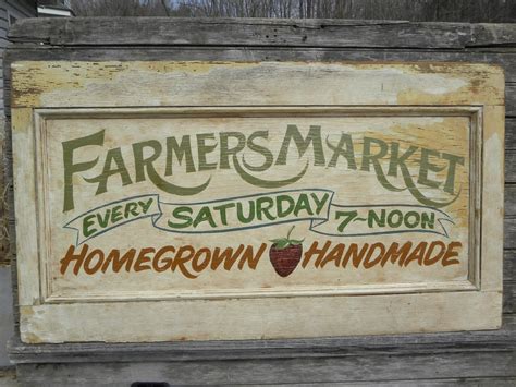 Farmers Market Sign Original Hand Painted Vintage look sign | Etsy