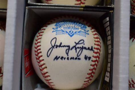 Johnny Lujack Heisman Trophy Winner Signed Baseball