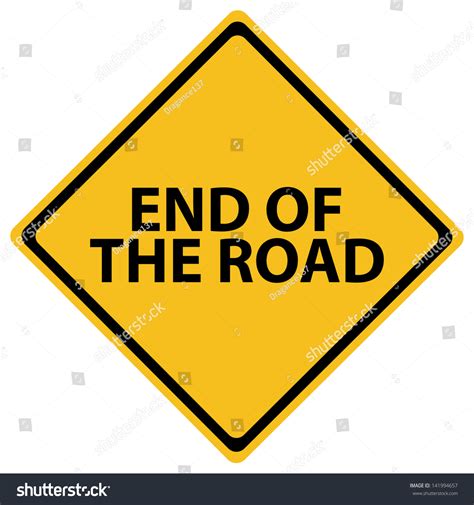 END ROAD ROAD SIGN Stock Vector (Royalty Free) 141994657 - Shutterstock