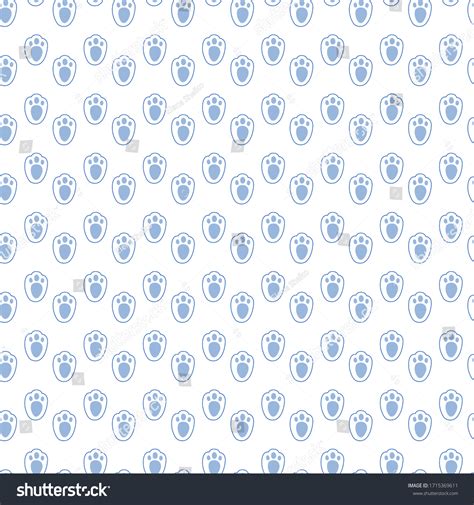 Footprints Rabbit Vector Seamless Pattern On Stock Vector (Royalty Free ...