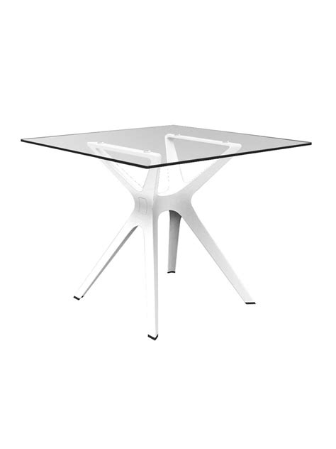 Vela Table 90×90 White – Outdoor Living Commercial