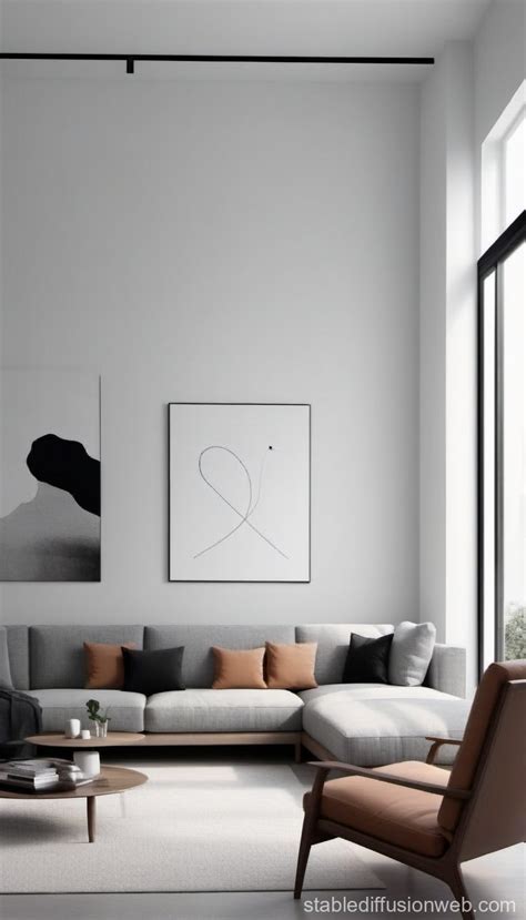 Minimalist Living Room Design | Stable Diffusion Online