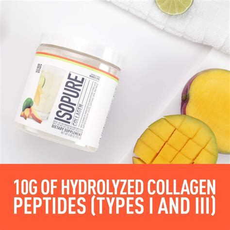 ISOPURE Collagen Peptides Unflavored Dietary Supplement, 10 g Protein ...