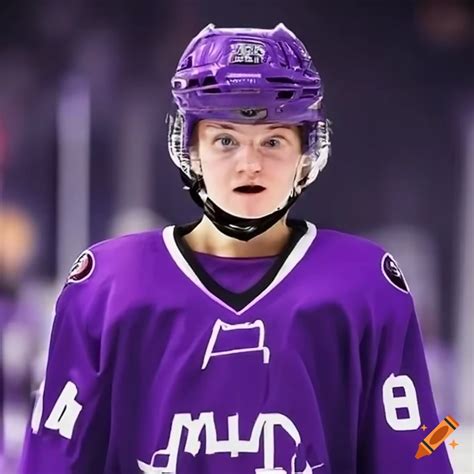 Purple jersey of the youngstars hockey team on Craiyon