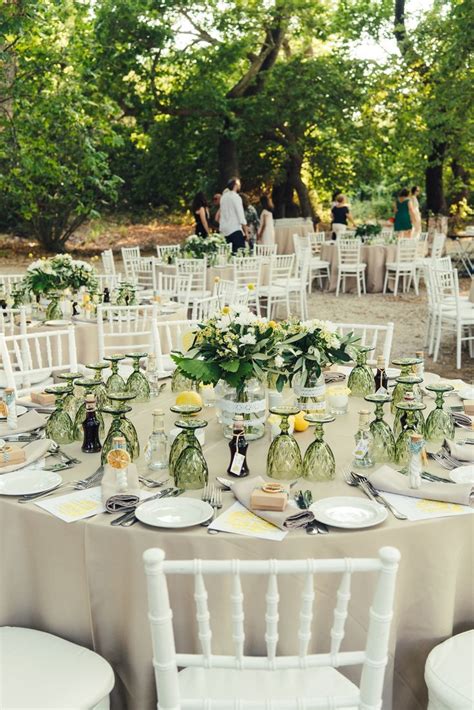 Green And Lemons Wedding Table Decoration | Green wedding decorations, Olive green weddings ...