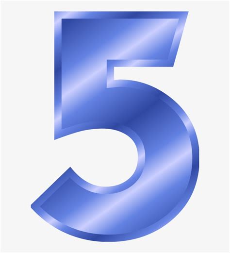 Number - Number 5 Color Blue Transparent PNG - 600x822 - Free Download on NicePNG