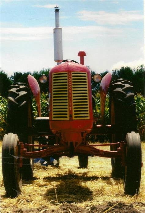 Cockshutt Tractor Farm Photography Vintage Rustic Red Tractor on Blank Note Card Harvest Time ...