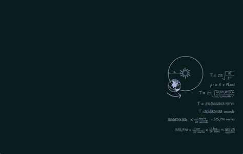 Wallpaper Earth, minimalism, math, drawing, simple background, Blackboard, calculations images ...