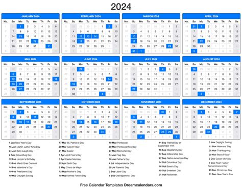 large 2024 calendar with holidays calendar quickly - 2024 printable ...