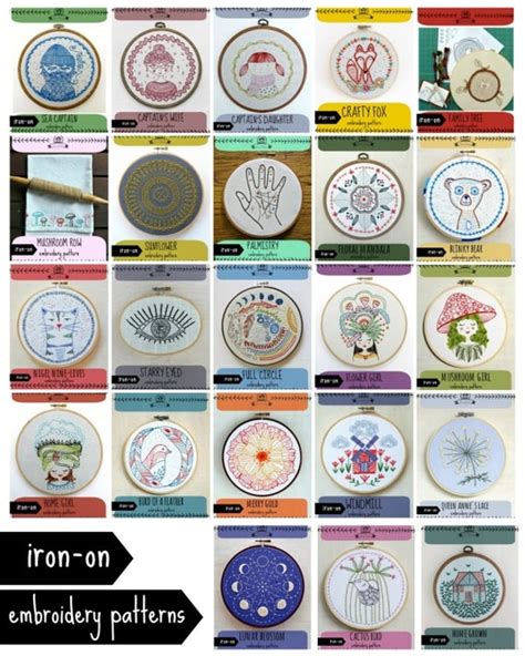 IRON-ON transfer embroidery patterns DIY craft iron on by cozyblue