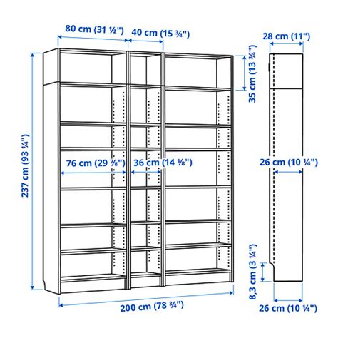 BILLY bookcase white 200x28x237 cm | IKEA Eesti