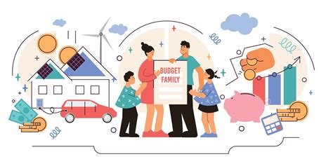 Family With Budget Composition 8131914 Vector Art at Vecteezy