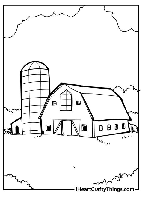 Barn Coloring Page