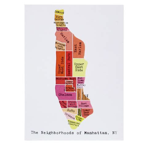 Neighborhood Map Of Manhattan - Robyn Christye