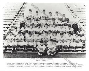 1959 LOS ANGELES LA DODGERS WORLD SERIES CHAMPIONS 8X10 TEAM PHOTO | eBay