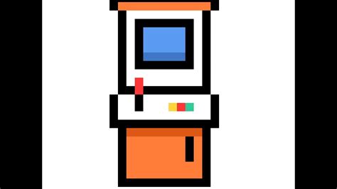 How To Draw A Pixelated Arcade Machine - YouTube