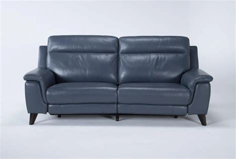 Navy Leather Recliner Couch - Odditieszone