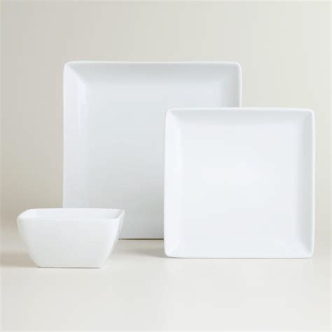 White Coupe Square Salad Plates, Set of 4 | Dinnerware, Colorful table linens, Dinner plate sets