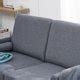 BaytoCare Mid-Century Fabric Loveseat Sleeper 2 Seater SofaDark Gray ...