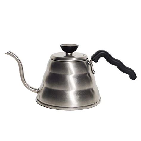 Hario V60 “Buono” Drip Kettle Stovetop Gooseneck Coffee Kettle 1.0L, Stainless Steel, Silver ...