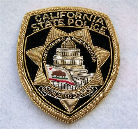 California State police Patch | Police badge, Police patches, Police