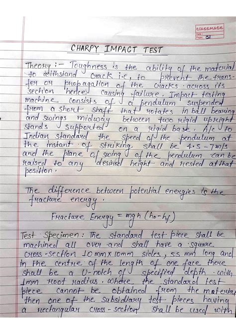 SOLUTION: Charpy impact test - Studypool