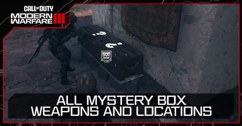 All Mystery Box Weapons and Locations | Call of Duty Modern Warfare 3 ...